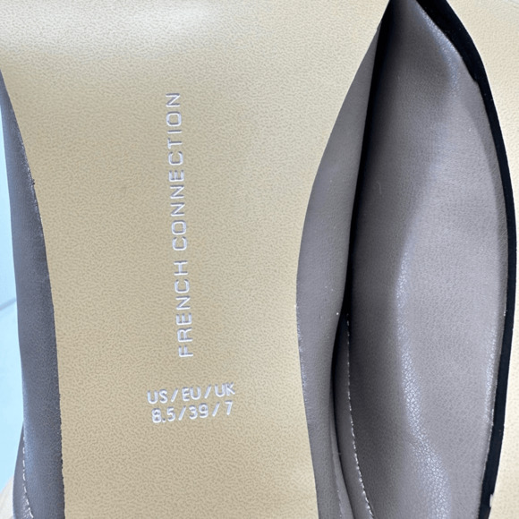 French Connection Women's Candice Open Toe Heel Sandals Kitten Heel Size 8.5 Tan - Picture 10 of 14